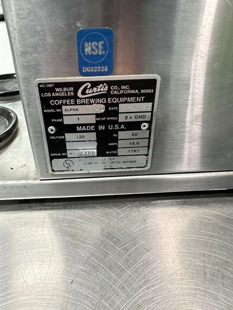 Exceptional Condition – Curtis Alpha AP-1D – Automatic Commercial Coffee Brewer – 120V – NSF Certified – Fully Tested & Operational!