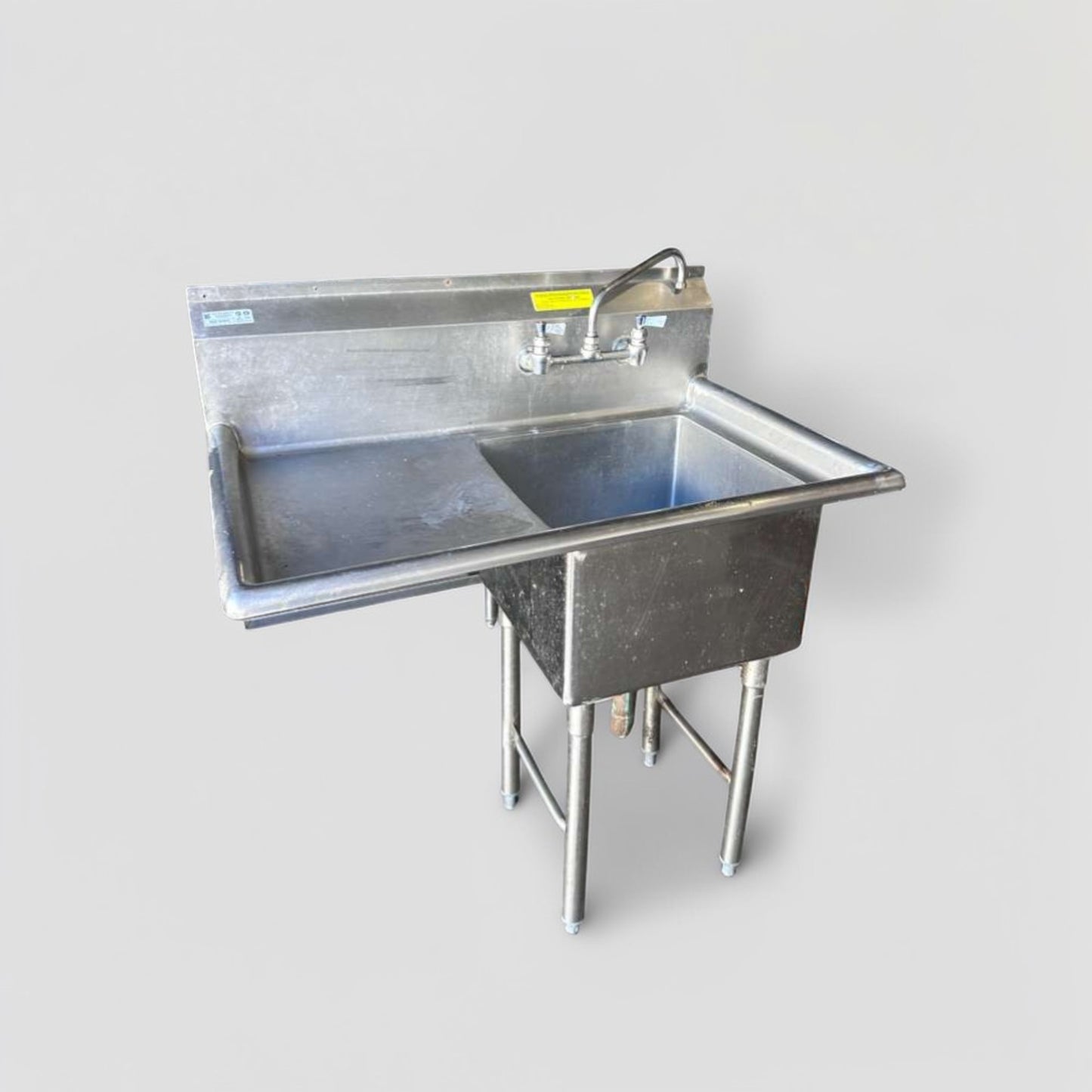 Elite Condition – Commercial Stainless Steel 1-Compartment Prep Sink – Right Drainboard – NSF – Fully Inspected & Ready for Use!