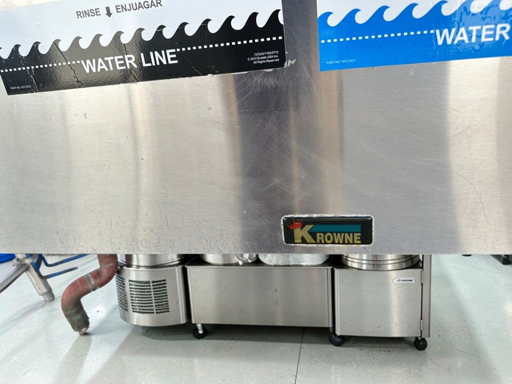 Outstanding Condition – Krowne KR24-64C – Royal Series 72" Four-Compartment Underbar Sink – Dual Drainboards – Stainless Steel – NSF Certified – Ready for Commercial Use!