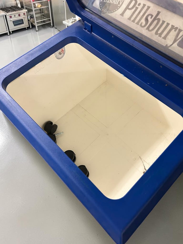 Superb Condition – Pillsbury Mobile Refrigerated Merchandiser – Glass-Top Display Freezer – 22 1/2" x 22 1/2" x 32" – Fully Tested & Operational!