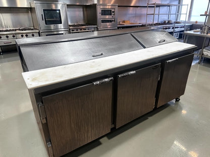 Dependable Condition – Beverage-Air SP72-18 – 72″ Three-Door Sandwich/Salad Prep Table – 18-Pan Refrigerated Top – 115V – Fully Tested & Operational!