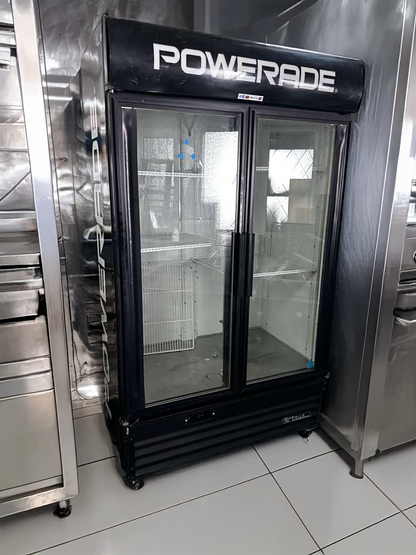 Exceptional Condition – True GDM-43EM Commercial Glass Door Merchandiser Refrigerator – 2 Door Display Cooler – 115V – Fully Tested & Operational!