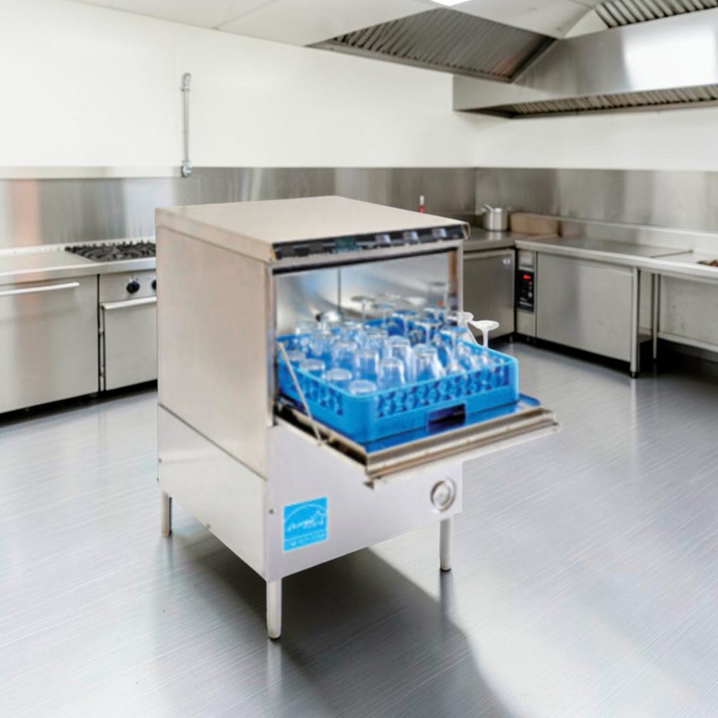 Flawless Condition – Perlick PKHT24 Commercial Underbar Glasswasher – High-Temp Door Type – 24” Wide – 30 Racks/Hour – Fully Tested & Operational!