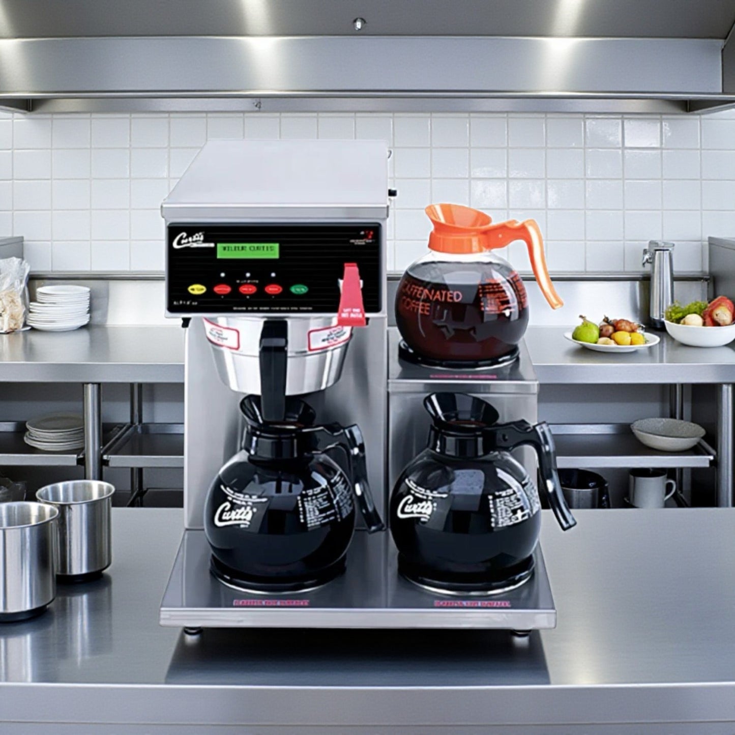 Outstanding Condition – Curtis ALPHA-IIIS / ALP3GTR63A000 – Commercial Automatic Decanter Coffee Brewer – 3 Warmers – 120V – Fully Tested & Operational!