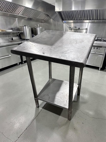 First-Class Condition – Commercial Stainless Steel Work Table – 24" x 24" – Adjustable Undershelf – Fully Cleaned & Ready for Use!