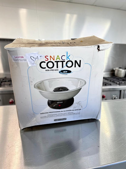 Excellent Condition – 100% Chef Snack Cotton Mini-Pro 600 – Professional Cotton Candy Machine – 115V – 600W – Fully Tested & Operational!