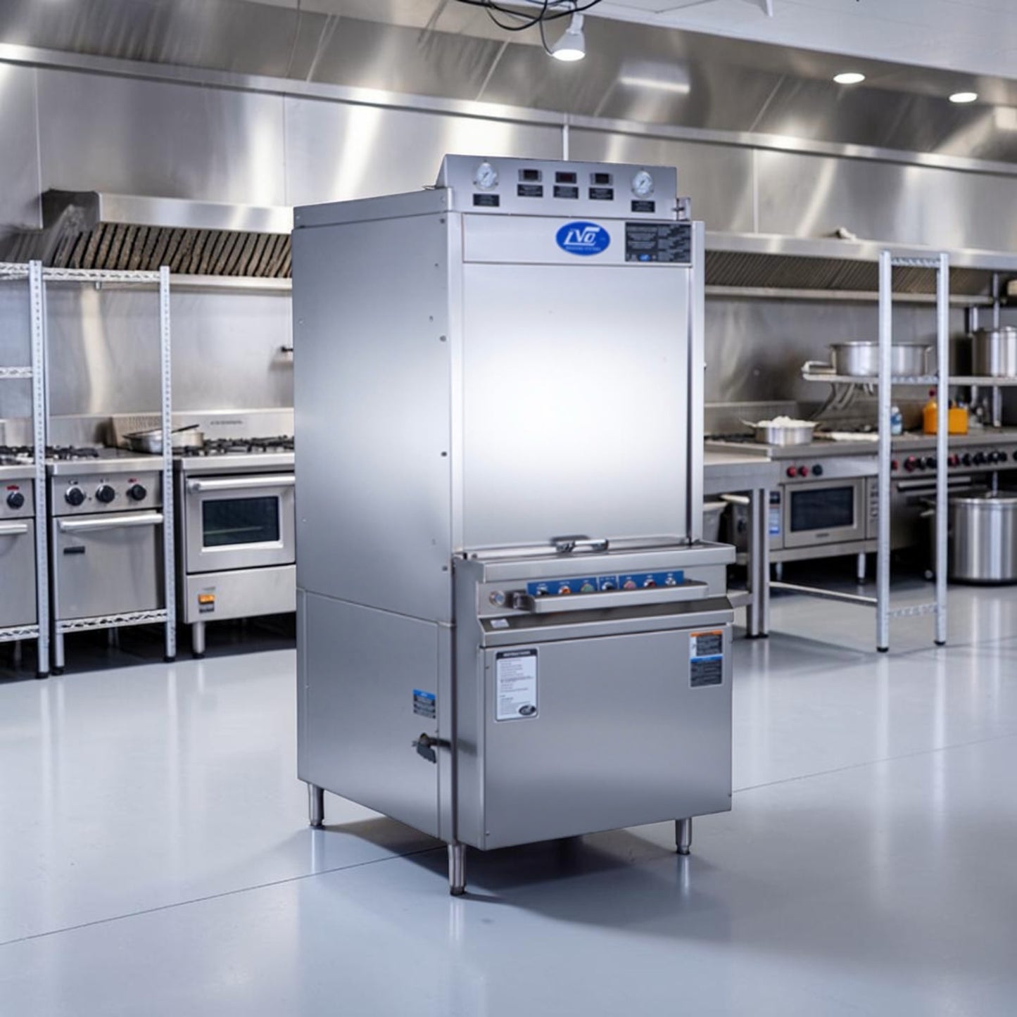Outstanding Condition – LVO FL14F – 14-Pan Front-Load Commercial Pot, Pan, Bowl & Utensil Washer – 460V 3-Phase – Fully Tested & Operational!