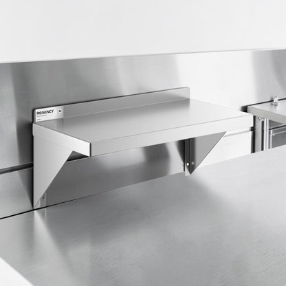 Elite Condition – Regency 600WS1224 – 24″ x 12″ NSF Stainless Steel Solid Wall Shelf – 210-Lb. Capacity – New & Ready for Installation!