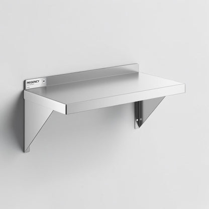 Elite Condition – Regency 600WS1224 – 24″ x 12″ NSF Stainless Steel Solid Wall Shelf – 210-Lb. Capacity – New & Ready for Installation!