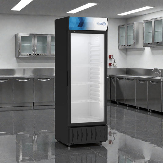 Brand New in Original Box – Premium Condition – KoolMore MDR-1GD-12C – One-Door Glass Merchandiser Refrigerator – 12 Cu. Ft. – 24 in. – ETL Listed!