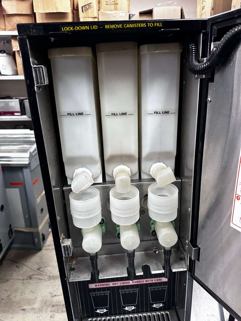 Exceptional Condition – Curtis PC-3D-10-01 / CAFEPC3CS10000 – Commercial Cappuccino Dispenser – 3 Flavor Stations – 120V – Fully Tested & Operational!