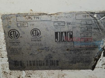 High-Grade Condition – JAC VPL770 Varia Pro – Commercial Grocery & Bakery Bread Loaf Slicer – Fully Adjustable Thickness – Fully Tested & Operational (2020 Model)!