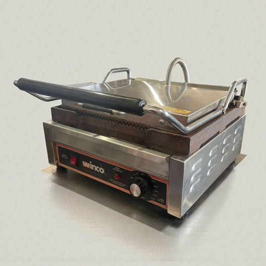 Immaculate Condition – Winco Commercial Countertop Single Panini Grill – 120V – Fully Tested & Working!