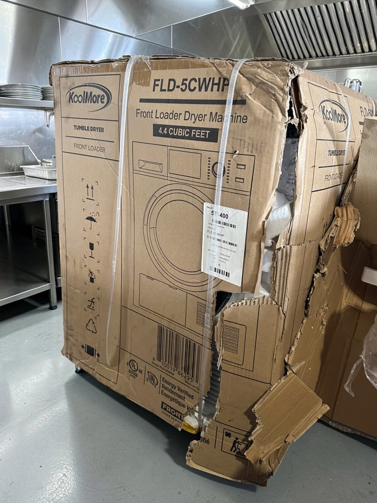 Top-Tier Condition – KoolMore FLD-5CWHP – 24" Ventless Heat Pump Front Load Dryer – 4.4 Cu. Ft. – 240V – New!