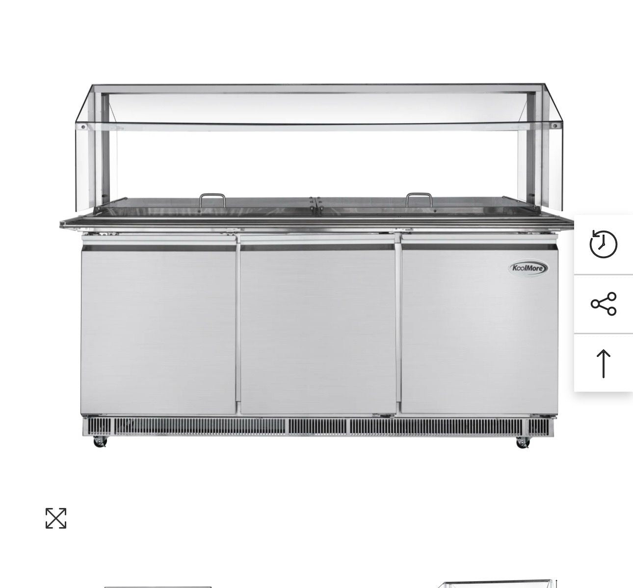 Premium Condition – KoolMore KM-RBT-72CSFG – 70.6" Stainless Steel Commercial Refrigerated Prep Station – 15 Pans w/ Covers – 115V – Fully Tested & Operational!