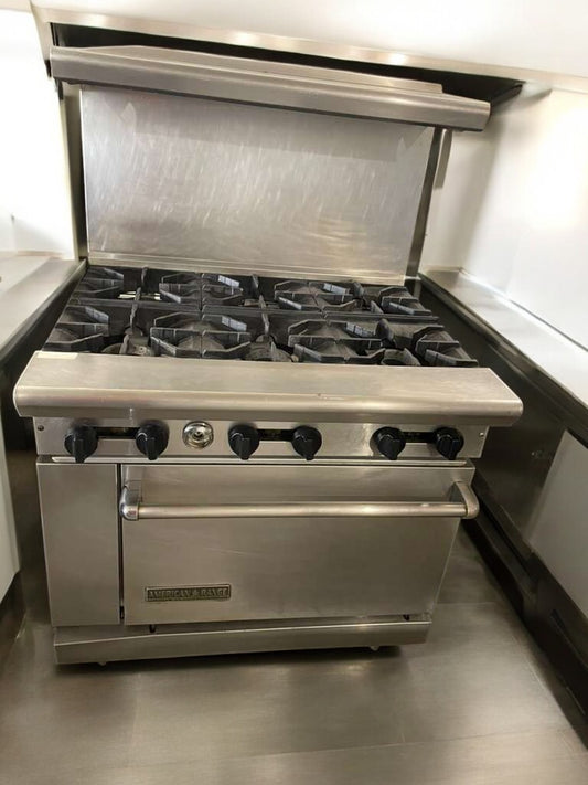 Excellent Condition – American Range Commercial 6-Burner Gas Range w/ Oven – Fully Tested & Working!