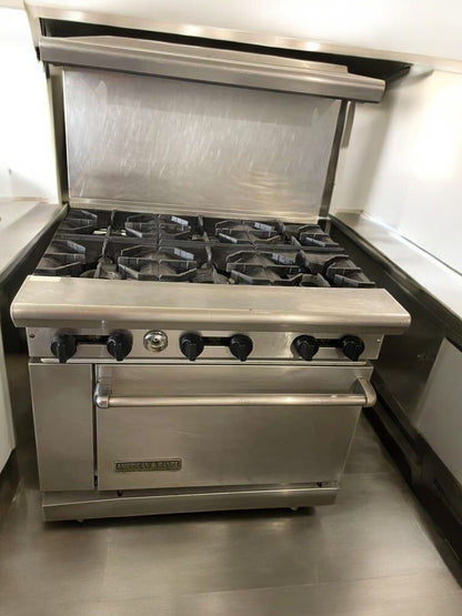 Excellent Condition – American Range Commercial 6-Burner Gas Range w/ Oven – Fully Tested & Working!