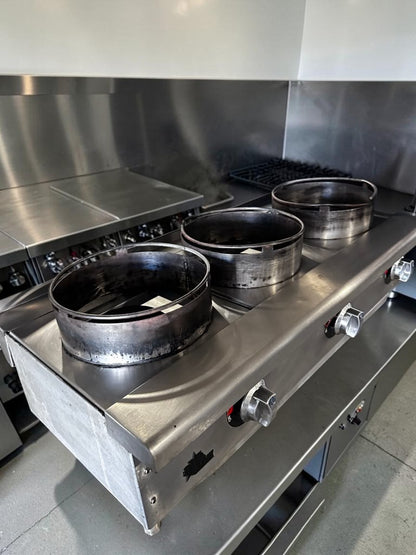 High-Grade Condition – Star Max ORHP-336 – 36" Stainless Steel Countertop 3-Burner Flex-System Wok Range – Natural Gas – 90,000 BTU – Fully Tested & Operational!