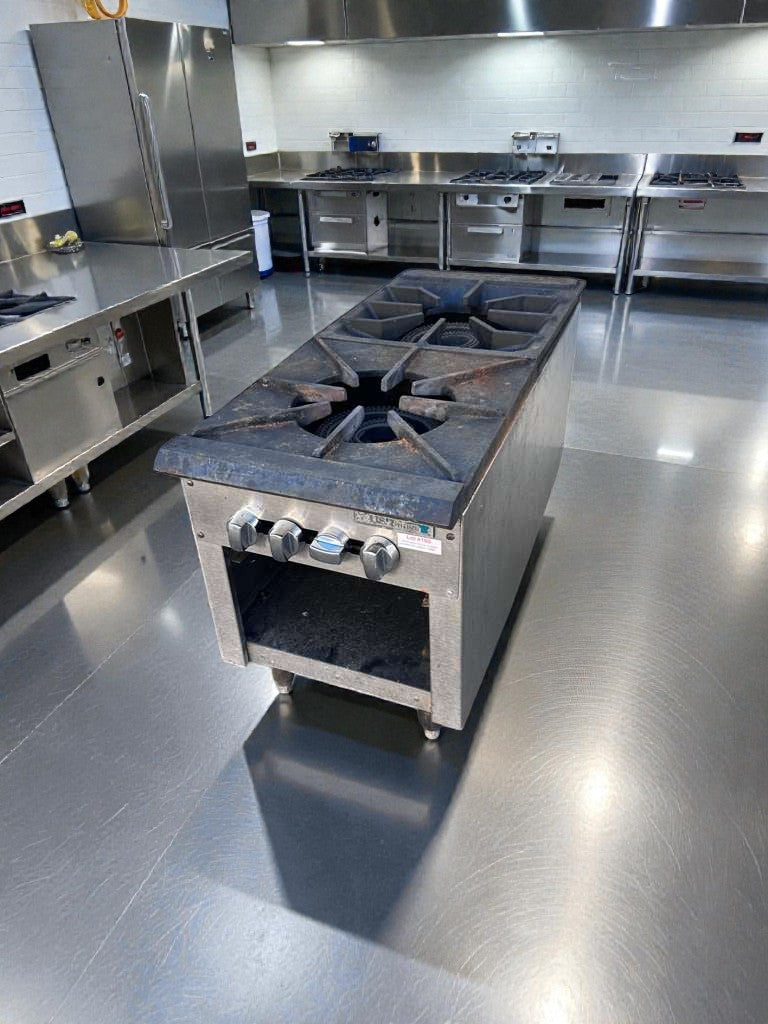 Outstanding Condition – Commercial 2-Burner Gas Hot Plate Range – Heavy-Duty Cast Iron – NSF Style – Fully Tested & Working!