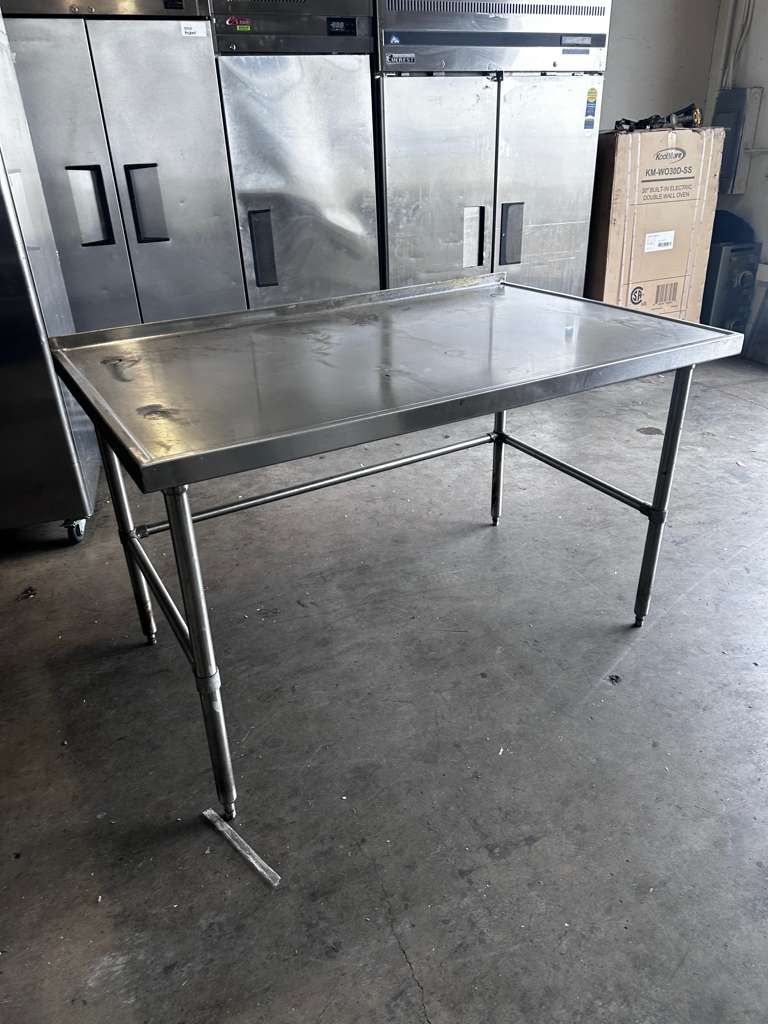 Remarkable Condition – Stainless Steel Commercial Work Table – Approx. 60" x 36" – Open Base Prep Table – Fully Inspected & Ready for Use!