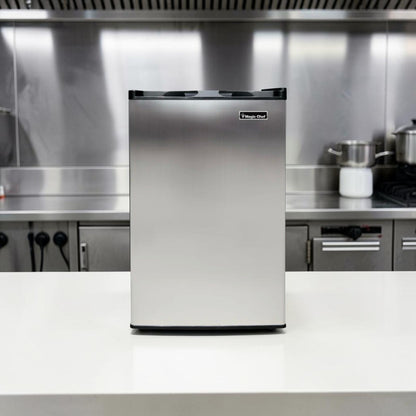 Excellent Condition – Magic Chef MCUF3S2 3 Cu. Ft. Compact Upright Refrigerator– Stainless Steel – Space-Saving Mini Fully Tested & Operational!