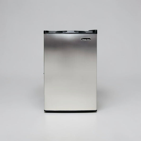 Excellent Condition – Magic Chef MCUF3S2 3 Cu. Ft. Compact Upright Refrigerator– Stainless Steel – Space-Saving Mini Fully Tested & Operational!