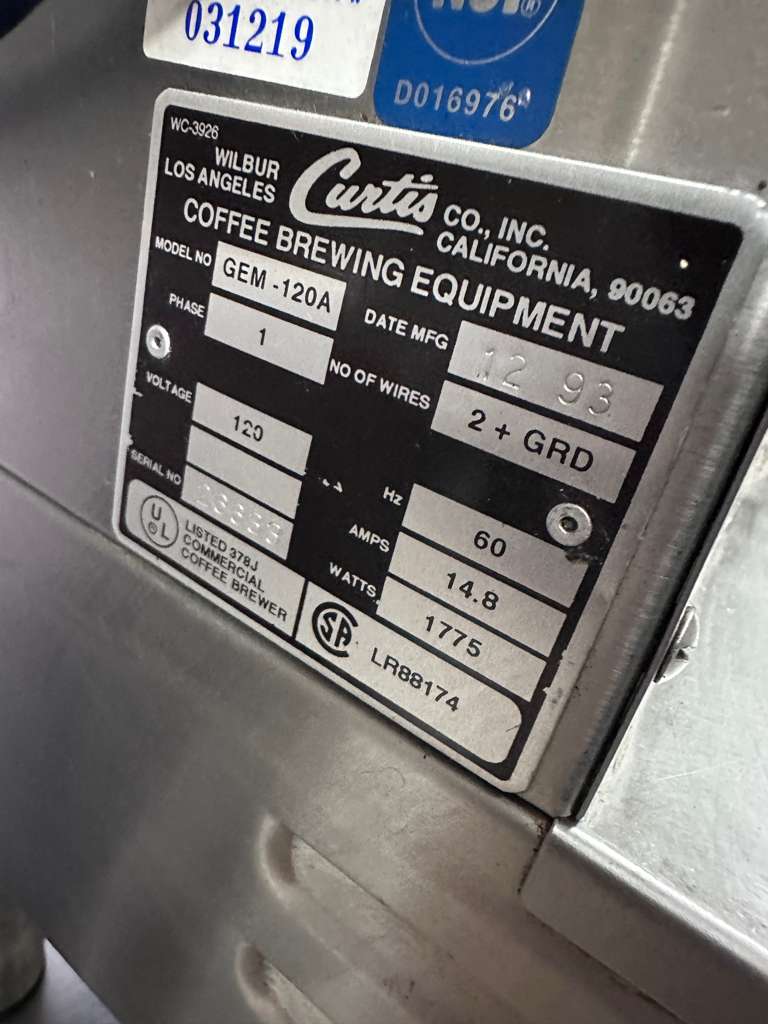 Exceptional Condition – Curtis Gemini System – Commercial Coffee Brewer – Dual Brew Station – UL & NSF Listed – Fully Tested & Operational!