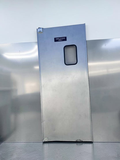 Prime Condition – GSW Commercial Aluminum Swing Door – Restaurant / Kitchen Pass-Through – 36” x 80” – Heavy-Duty – Fully Inspected & Ready for Installation!