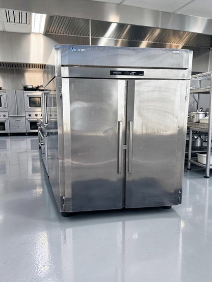 Outstanding Condition – Victory FISA-2D-S1 – 68" Two-Section Commercial Roll-In Freezer – 71 Cu. Ft. – Two Solid Doors – Stainless Steel – Fully Tested & Operational!