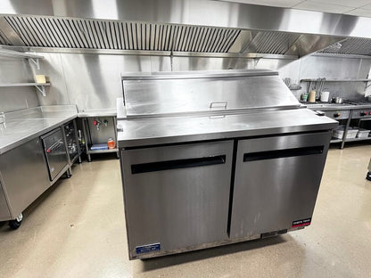 Flawless Condition – Arctic Air AST48RZ – 48" Two-Door Sandwich/Salad Prep Table – 12 Cu. Ft. – 12-Pan Capacity – 115V – Fully Tested & Operational!