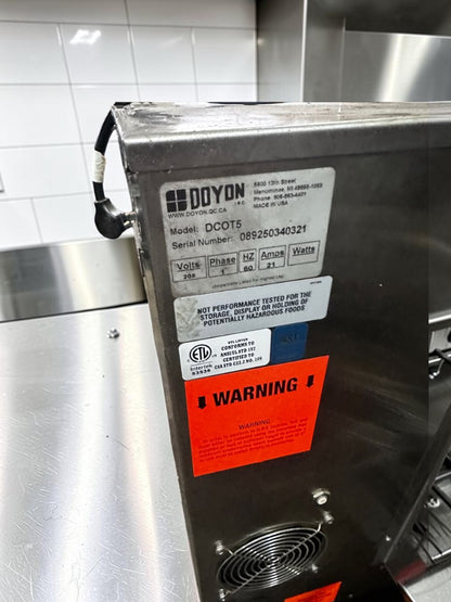 Superior Condition – Doyon DCOT5 – Electric Countertop Half Size Convection Oven – 208V – Single Phase – ETL / NSF Certified – Fully Tested & Operational!