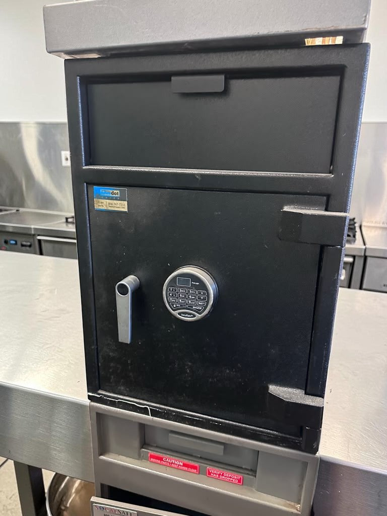 Prime Condition – Blue Dot Safes Commercial Depository Drop Safe – SecuRam ProLogic Digital Lock – Heavy-Duty Cash Drop Safe - Fully Tested & Operational!