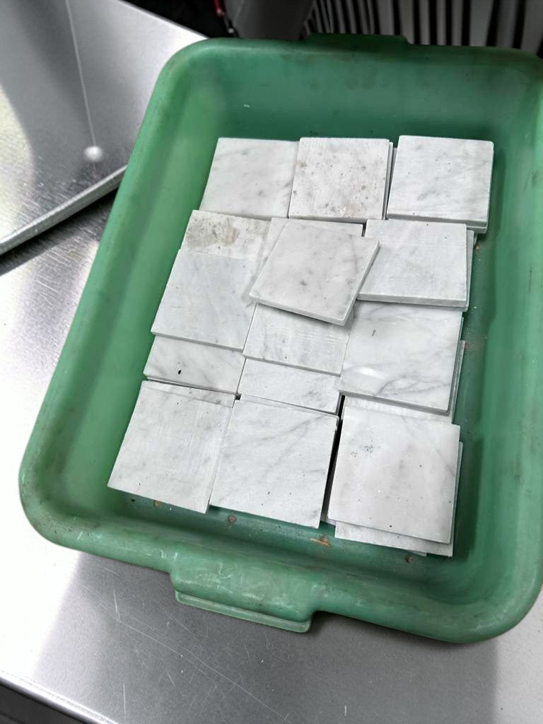 Outstanding Condition – Carrara White Marble 4x4 Honed Tile – Natural Stone Mosaic Tiles – Interior Wall & Backsplash Stone – One Lot