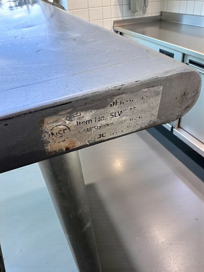 Refined Condition – Commercial Stainless Steel Work Table – 48" x 24" – With Undershelf – NSF – Fully Tested & Ready for Use!
