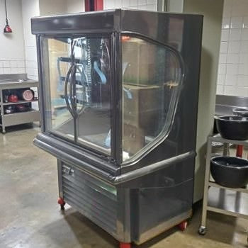 New  – Hussmann MD4060DA microSC™ Two Section Glass Door Merchandiser – 41 5/16" – Black Finish – 115V – Fully Tested & Operational!