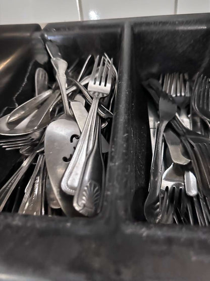 Exceptional Condition – Commercial Stainless Steel Flatware Lot – Restaurant Forks & Spoons – Bulk Set – Fully Serviceable!