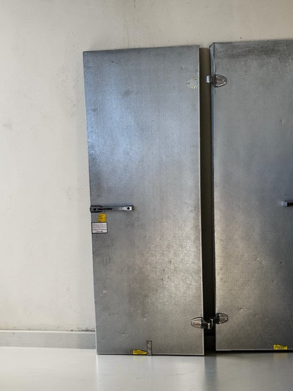 Dependable Condition – Quantity 2 – 30" × 78" Commercial Insulated Walk-In Cooler / Freezer Swing Doors – Heavy-Duty Hinges & Latches – Fully Functional!