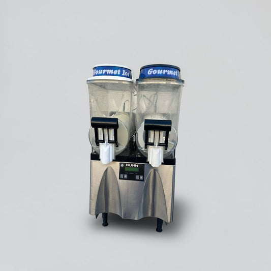 Superior Condition – BUNN ULTRA-2 HP – Twin 3 Gallon Commercial Frozen Beverage / Slush Machine – 120V – Stainless & Black – NSF Listed – Fully Tested & Operational!