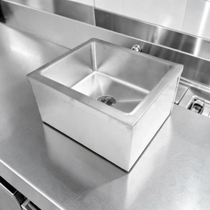 Brand New Condition – Kintera KMS1 – Stainless Steel Floor-Mounted Mop Sink – 20" x 16" x 6" Bowl – 16 Gauge 304 Stainless Steel – NSF Certified – Ready for Immediate Use!