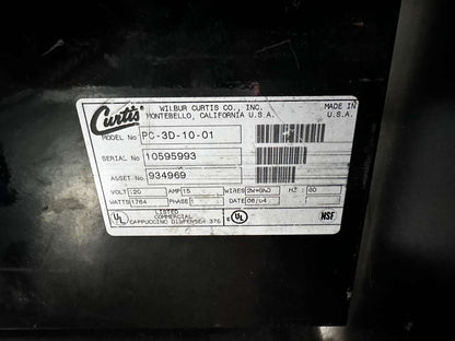 Exceptional Condition – Curtis PC-3D-10-01 / CAFEPC3CS10000 – Commercial Cappuccino Dispenser – 3 Flavor Stations – 120V – Fully Tested & Operational!