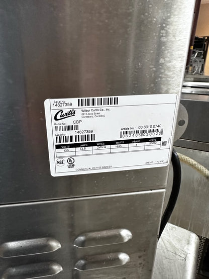 Exceptional Condition – Curtis CBP Low Profile Combo Coffee / Tea Brewer – 120V – G3 Digital Controls – Fully Tested & Operational!