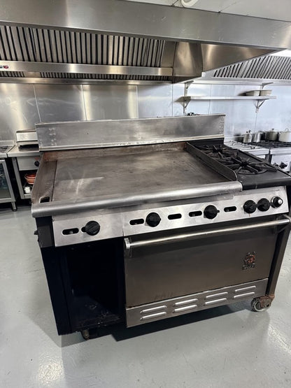 Superb Condition – Wolf C48S-2B36GT Challenger XL – 48" Natural Gas Range – Two Burners – 36" Thermostatic Griddle – Standard Oven – 155,000 BTU – Fully Tested & Operational!