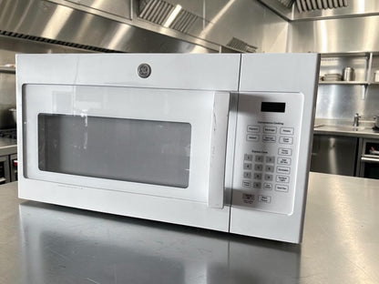Brand-New Condition – GE JVM3160DF9WW – 1.6 Cu. Ft. Over-the-Range Microwave – 1,000W Cooking Power – 300 CFM Vent – White – 120V