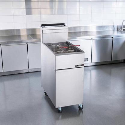 Superior Condition – Blue Lava BLF3-NG – Commercial Natural Gas Deep Fryer – 3-Burner Floor Model – Fully Tested & Operational!