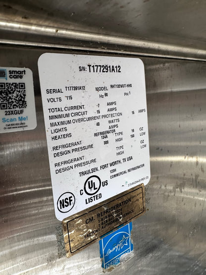Prime Condition – Traulsen RHT132WUT-HHS – Specification Line One-Section Reach-In Refrigerator – Half Door Design – 24.2 Cu. Ft. – Stainless Steel – UL / NSF Listed – Fully Tested & Operational!