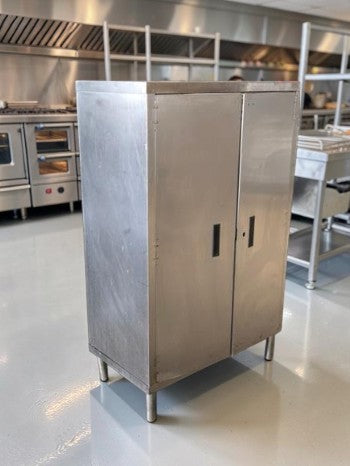 First-Class Condition – Stainless Steel Industrial Storage Cabinet – 34" x 18" x 54" – Commercial Two-Door Storage Cabinet – Ready for Restaurant Use!