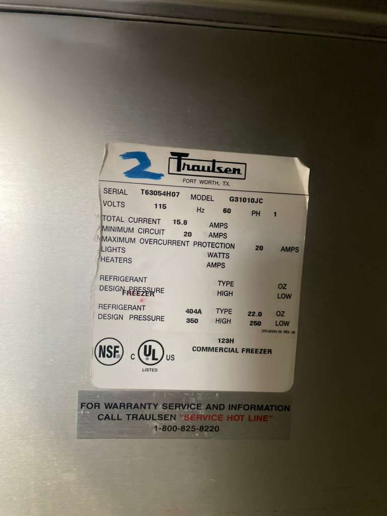 Outstanding Condition – Traulsen G31010JC – 3-Door Commercial Freezer – 115V / Single Phase – Fully Tested & Working!