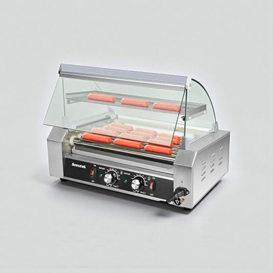 Pristine Condition – Seeutek Hot Dog Roller Grill – 7 Rollers / 24 Hot Dog Capacity – 120V – Fully Tested & Working