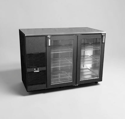 Professionally Maintained Condition – Glastender ND52-L6-GN(LR) – 52" Two Glass Door Back Bar Refrigerator – 115V – NSF & UL Listed – Fully Tested & Operational!