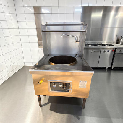 Prime Condition – ABC Restaurant Equipment ABC-1 – Natural Gas Chinese Wok Range – 1-Hole Stainless Steel Wok Station – 100,000–110,000 BTU - Fully Tested & Operational!